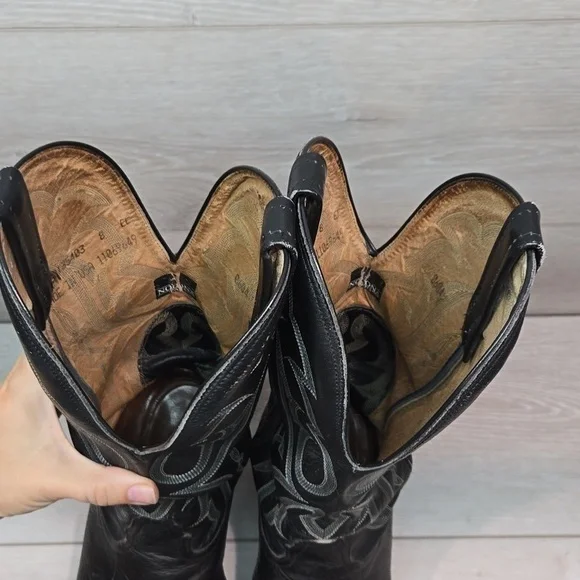 Nocona Mens Leather Western boots shoes sz 8 EE